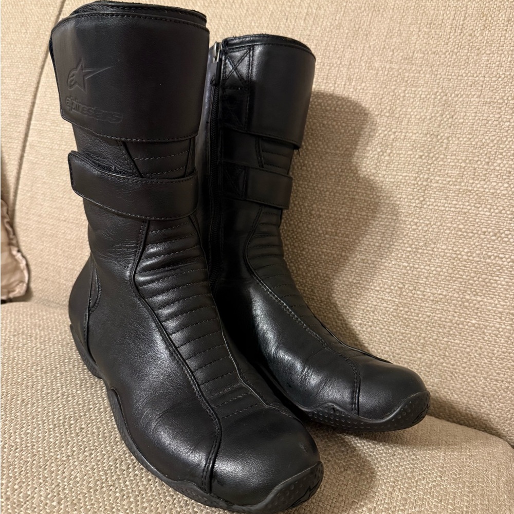 Alpinestars Stella Torre motorcycle boots women’s size 8 black leather riding